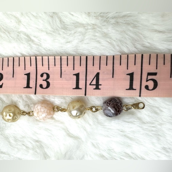 ❌SOLD💜Vintage Stone & Pearl Choker - Picture 7 of 7